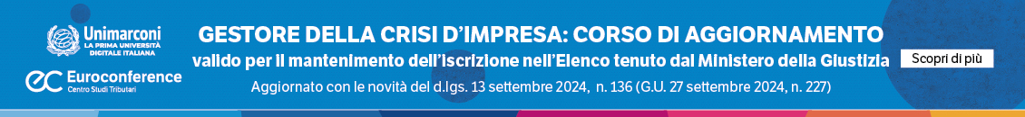 Gestore della crisi d’impresa: corso abilitante di aggiornamento